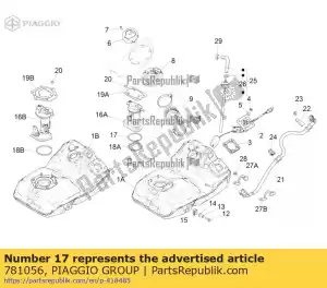 Piaggio Group 781056 o-ring - Onderkant