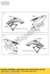 Here you can order the pattern,shroud,lwr,lh from Kawasaki, with part number 560690895: