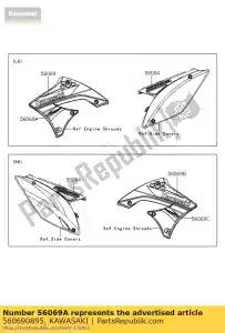 Kawasaki 560690895 modello, mantello, lwr, lh - Il fondo