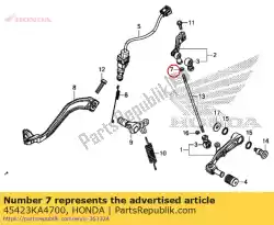 Aquí puede pedir tuerca hexagonal de 6 mm (rosca izquierda) de Honda , con el número de pieza 45423KA4700: