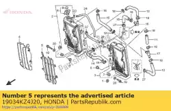 Ici, vous pouvez commander le grille, l. Radiateur auprès de Honda , avec le numéro de pièce 19034KZ4J20: