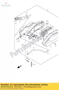 Suzuki 0940240303 abrazadera - Lado inferior