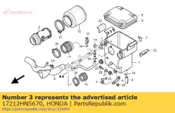 Aqui você pode pedir o nenhuma descrição disponível no momento em Honda , com o número da peça 17212HN5670: