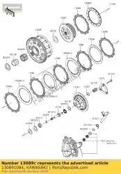 Here you can order the plate-clutch from Kawasaki, with part number 130891084: