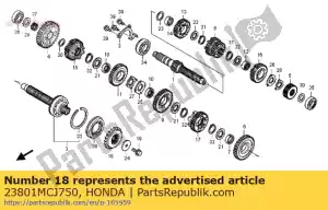 Honda 23801MCJ750 roda dentada, acionamento (16 - Lado inferior