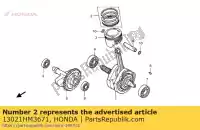 13021HM3671, Honda, set di anelli, pistone (0,25) (riken) honda trx 300 2000 2001 2002 2003 2004 2005 2006 2007 2008, Nuovo