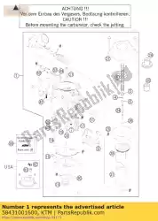 Aquí puede pedir carburador mikuni bst40-266 03 de KTM , con el número de pieza 58431001600: