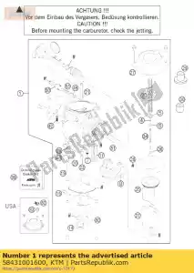 ktm 58431001600 carburador mikuni bst40-266 03 - Lado inferior