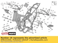 AP8161006, Aprilia, tornillo de fijación del soporte central, Nuevo