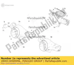 Qui puoi ordinare coprimanubrio anteriore da Piaggio Group , con numero parte 1B001185000NL: