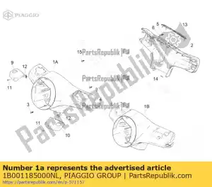 Piaggio Group 1B001185000NL coprimanubrio anteriore - Il fondo