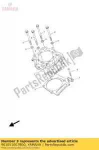 yamaha 901051007800 perno, brida - Lado inferior