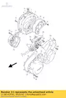 1138142F00, Suzuki, cover, signal ge suzuki gsx 1400 2002 2003 2004 2005 2006 2007, Nouveau