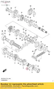 suzuki 2424249H00 bush, 4ª direção - Lado inferior