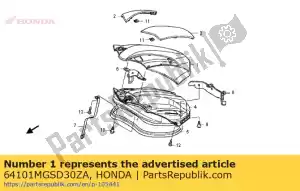 Honda 64101MGSD30ZA lid a, luggage *r201* - Bottom side