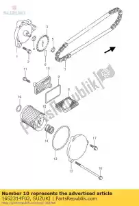 suzuki 1652314F02 cap,oil straine - Bottom side