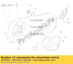 Aprilia 483859, Couverture, OEM: Aprilia 483859