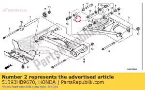 honda 51393HB9670 bague, bouchon - La partie au fond