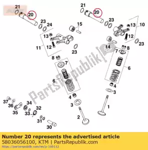 ktm 58036056100 rocker arm shaft l=96mm - Bottom side