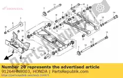 Ici, vous pouvez commander le joint anti-poussière, 24x36x7 auprès de Honda , avec le numéro de pièce 91264HN8003: