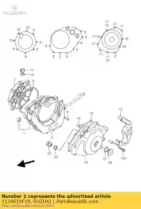 suzuki 1134019F10 couvercle comp, embrayage - La partie au fond