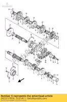 2423117E00, Suzuki, versnelling, 3e en 4e suzuki gsx r rf 600 750 1992 1993 1994 1995 1996 1997, Nieuw