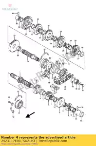 suzuki 2423117E00 equipo, tercero y cuarto - Lado inferior