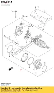 suzuki 3110045C01 startmotor - Onderkant