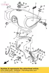 Aquí puede pedir perno, hexágono de Yamaha , con el número de pieza 970130801600: