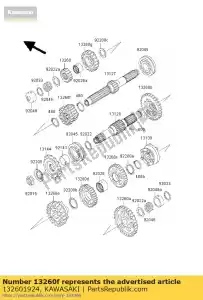 kawasaki 132601924 marcia, ingresso 3a e 4a, 23 zr1200-a - Il fondo