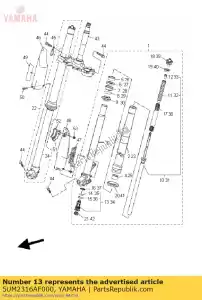 yamaha 5UM2316AF000 klep comp. - Onderkant