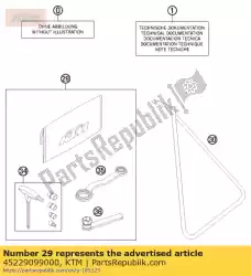 Qui puoi ordinare kit attrezzi 50 sx 09 da KTM , con numero parte 45229099000: