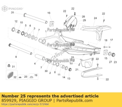 Aprilia 859929, Placa guia de corrente, OEM: Aprilia 859929