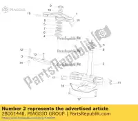 2B001448, Piaggio Group, placa de garfo inferior aprilia rsv zd4rkl00zd4rkl01 1000 2015 2016, Novo