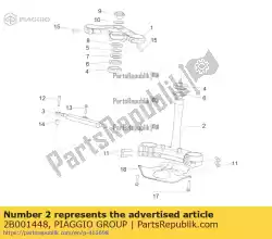 Qui puoi ordinare piastra forcella inferiore da Piaggio Group , con numero parte 2B001448: