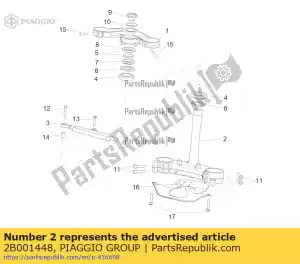 Piaggio Group 2B001448 piastra forcella inferiore - Il fondo