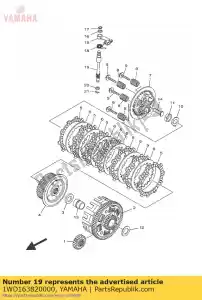 yamaha 1WD163820000 essieu, levier de poussée - La partie au fond