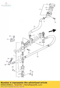 suzuki 6969200B21 yoke - Bottom side