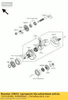 130310086, Kawasaki, cigüeñal-comp klx450a8f kawasaki klx 450 2008 2009 2010 2011 2012, Nuevo