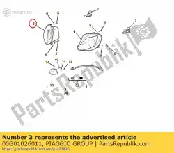 Qui puoi ordinare unità di illuminazione rh da Piaggio Group , con numero parte 00G01026011: