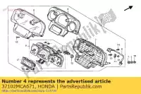 37102MCA671, Honda, placa de montaje., reflejando honda gl goldwing a gold wing  gl1800a 1800 , Nuevo