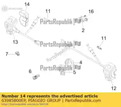 Qui puoi ordinare porta dispositivo sinistra da Piaggio Group , con numero parte 63985800EP: