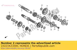 Aqui você pode pedir o contraeixo em Honda , com o número da peça 23221KZ3J00: