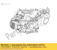 CM1269B3, Piaggio Group, 125 4t/2v euro 3 engine piaggio typhoon zapm707e 125 2011 2016 2017 2018 2019 2020, New