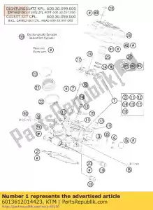 ktm 6013612014423 cylinder head rear cpl. - Bottom side