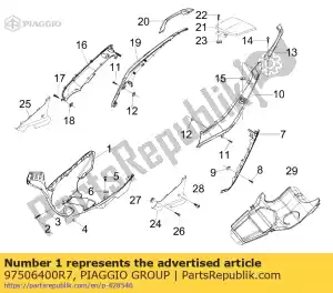 Piaggio Group 97506400R7 spoiler - Bottom side