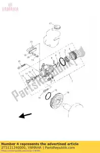 yamaha 2T5131240000 gear, worm wheel - Bottom side