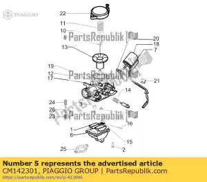 Piaggio Group CM142301 chorro inactivo - Lado inferior