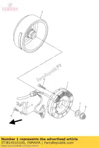 yamaha 5TJ814105100 conjunto de estator - Lado inferior