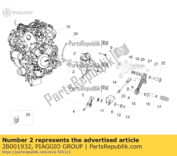 Aprilia 2B001932, Spacer, OEM: Aprilia 2B001932